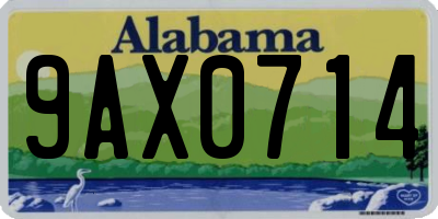 AL license plate 9AX0714