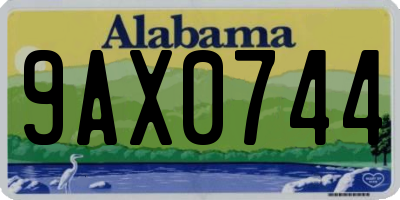 AL license plate 9AX0744