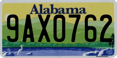 AL license plate 9AX0762