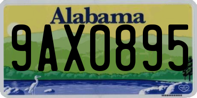 AL license plate 9AX0895