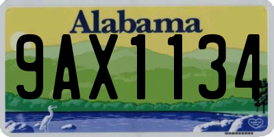 AL license plate 9AX1134