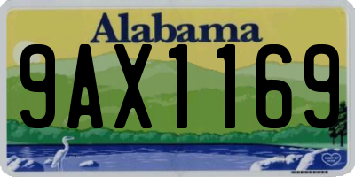 AL license plate 9AX1169