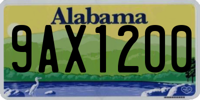 AL license plate 9AX1200