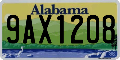 AL license plate 9AX1208