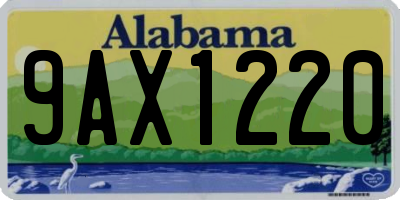 AL license plate 9AX1220