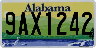 AL license plate 9AX1242