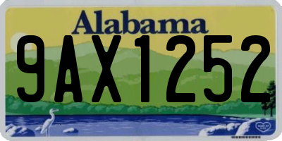 AL license plate 9AX1252