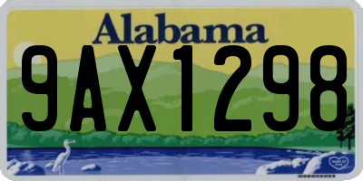 AL license plate 9AX1298