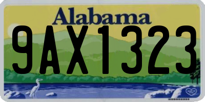 AL license plate 9AX1323