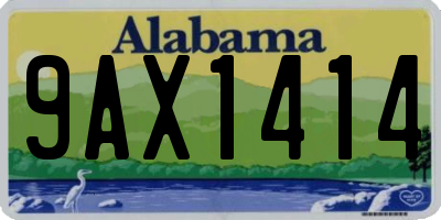 AL license plate 9AX1414
