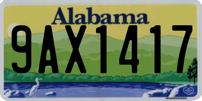 AL license plate 9AX1417