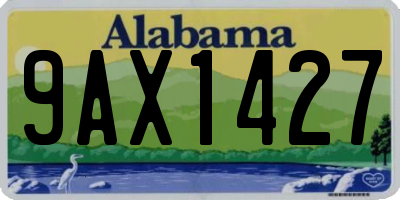 AL license plate 9AX1427