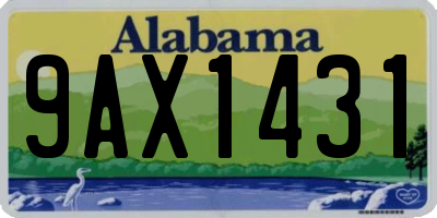 AL license plate 9AX1431