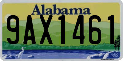 AL license plate 9AX1461