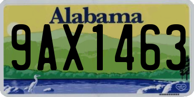 AL license plate 9AX1463