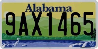 AL license plate 9AX1465