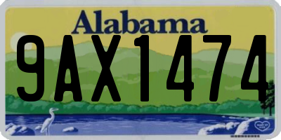 AL license plate 9AX1474