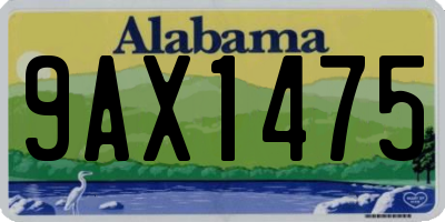 AL license plate 9AX1475