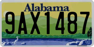 AL license plate 9AX1487