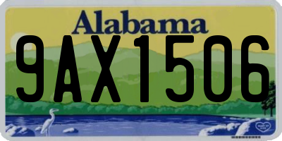 AL license plate 9AX1506