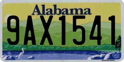 AL license plate 9AX1541