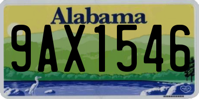 AL license plate 9AX1546