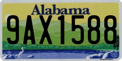 AL license plate 9AX1588