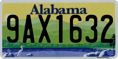 AL license plate 9AX1632