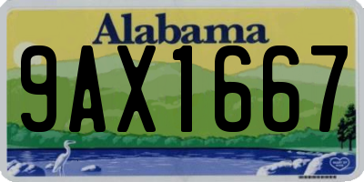 AL license plate 9AX1667