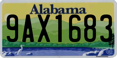 AL license plate 9AX1683