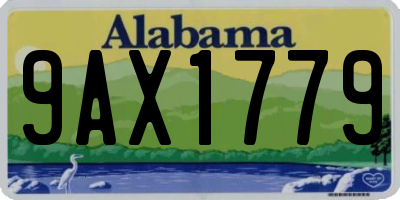AL license plate 9AX1779