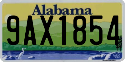 AL license plate 9AX1854