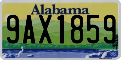 AL license plate 9AX1859