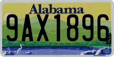 AL license plate 9AX1896