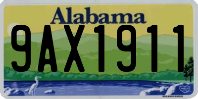 AL license plate 9AX1911