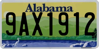AL license plate 9AX1912