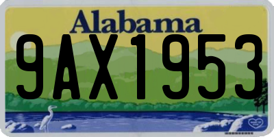 AL license plate 9AX1953