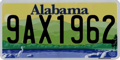 AL license plate 9AX1962