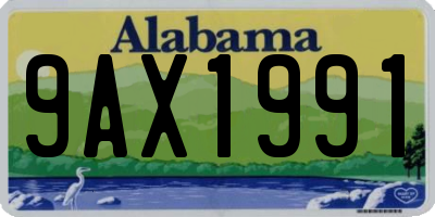 AL license plate 9AX1991