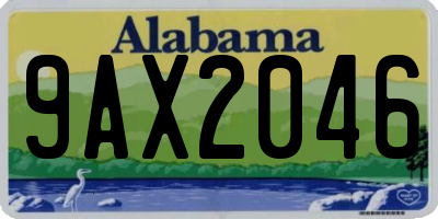 AL license plate 9AX2046