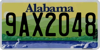 AL license plate 9AX2048