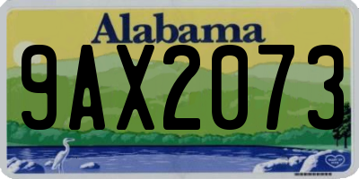 AL license plate 9AX2073