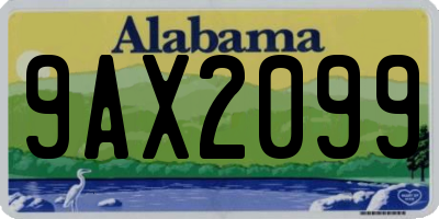 AL license plate 9AX2099