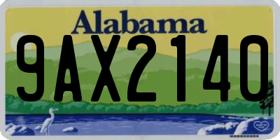 AL license plate 9AX2140