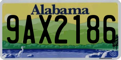 AL license plate 9AX2186