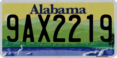 AL license plate 9AX2219