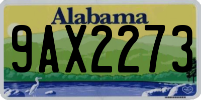 AL license plate 9AX2273