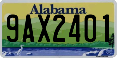 AL license plate 9AX2401