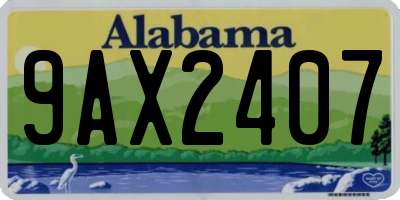 AL license plate 9AX2407