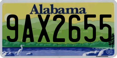 AL license plate 9AX2655